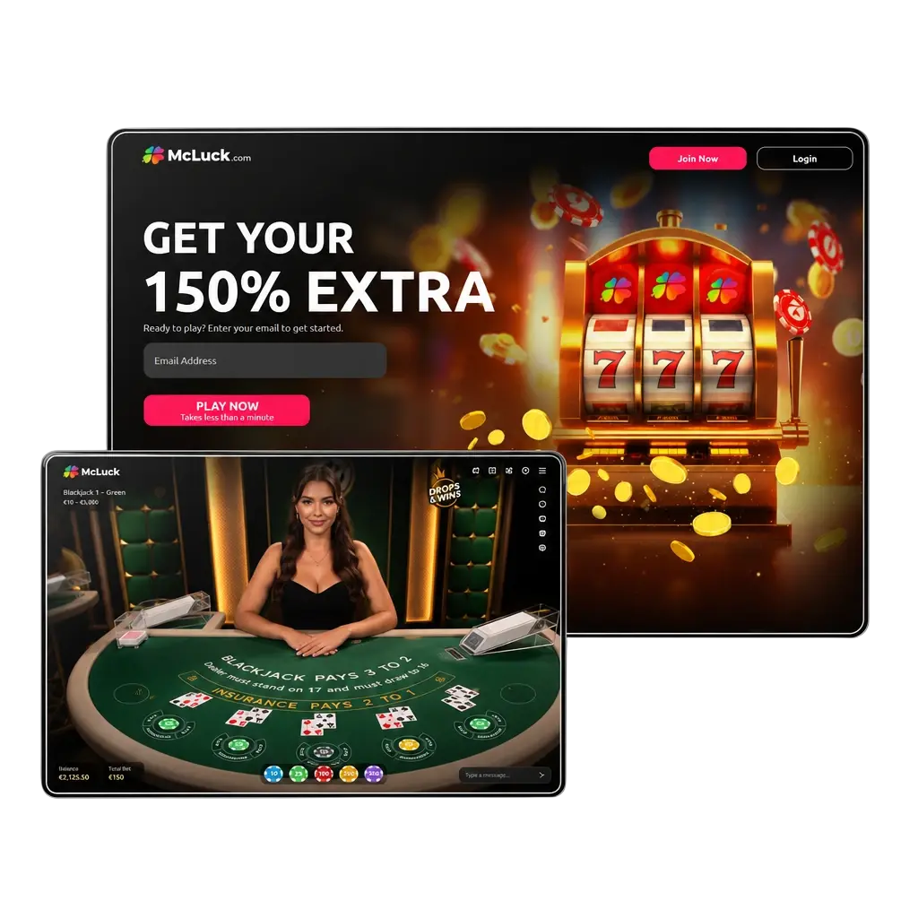 Live dealer at a McLuck live casino table