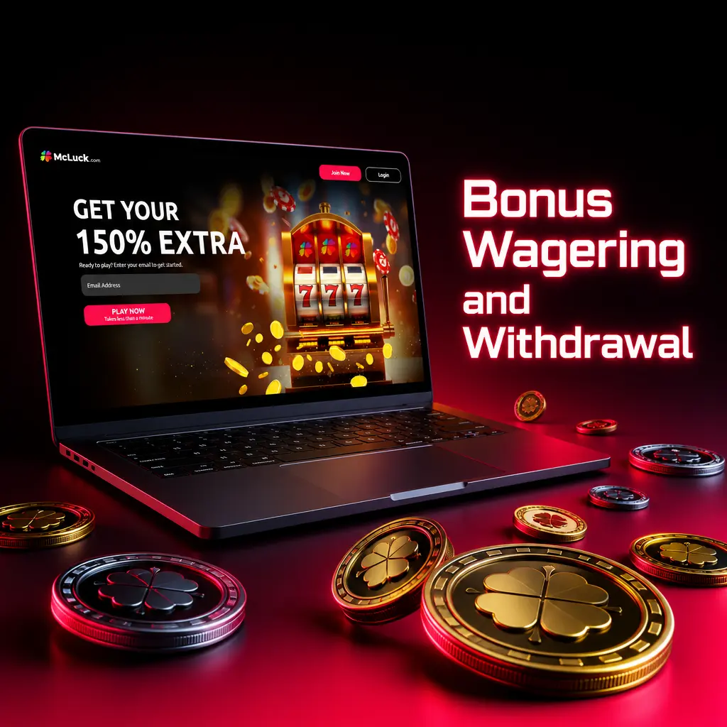 McLuck bonus wagering rules showing separate Gold Coins and Sweeps Coins balances for tracking bonus withdrawal eligibility
