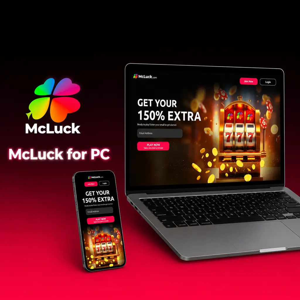 McLuck for PC: play the full slot and table game library on Windows or macOS directly in Chrome, Edge, or Safari, no download needed.