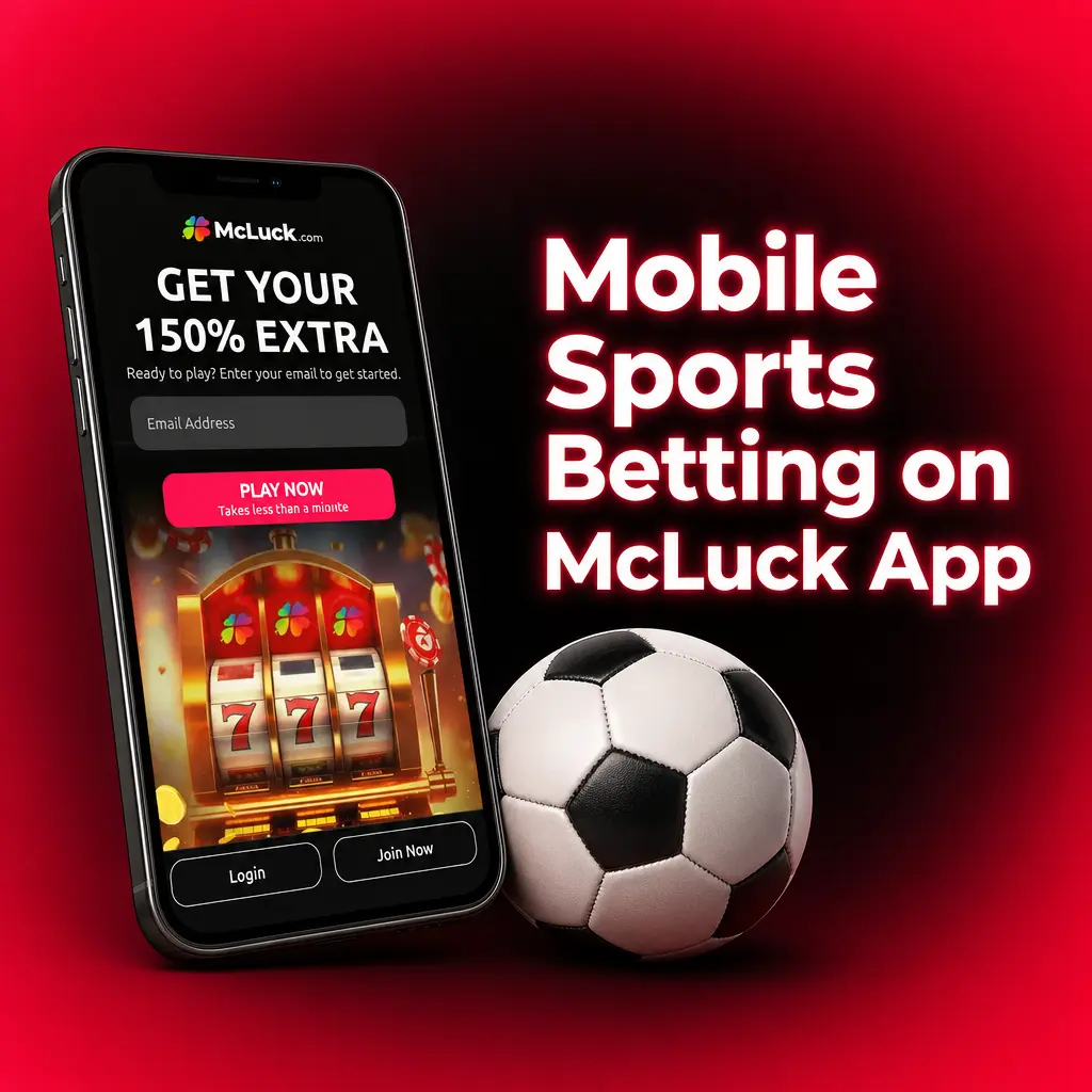 Mobile screen showing McLuck app sports betting with SC picks across NFL, NBA, MLB, NHL, UFC, soccer, tennis, and golf.