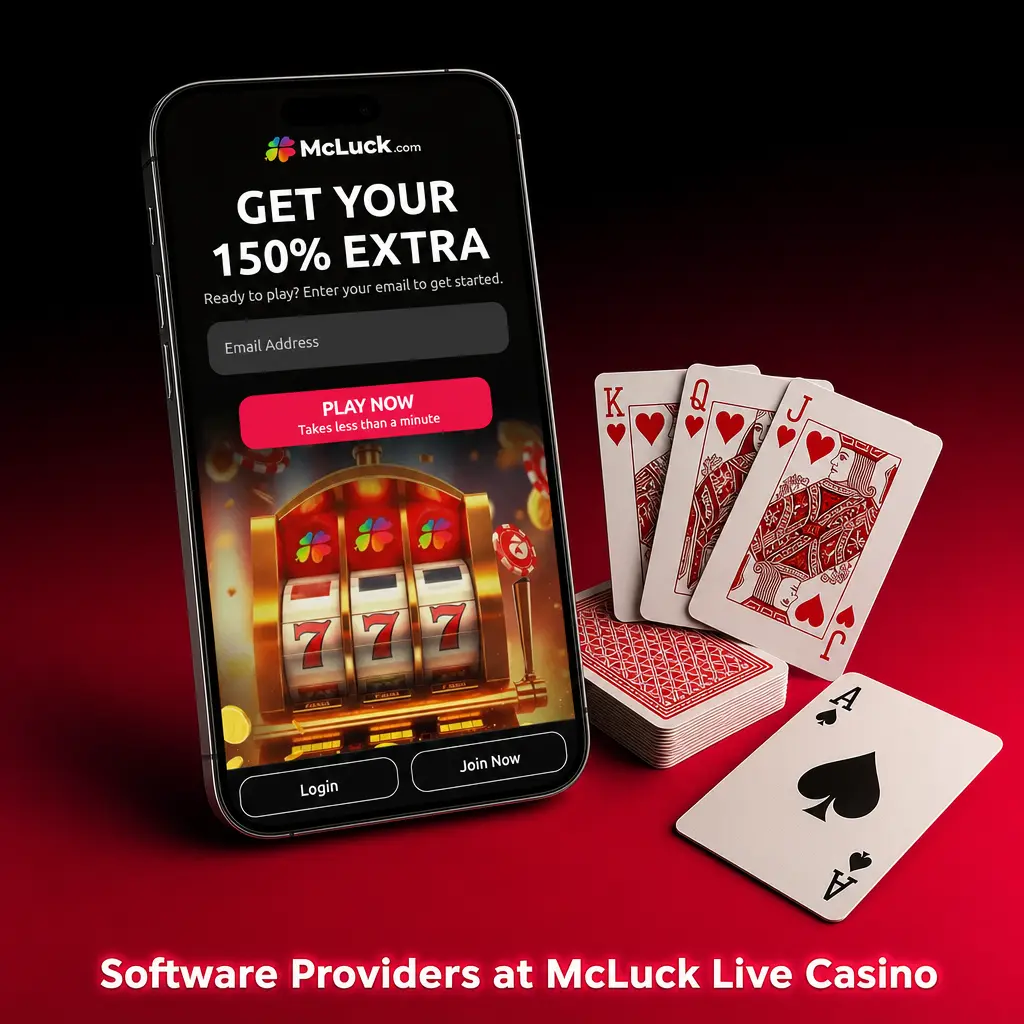 Software providers powering McLuck live casino, including Vivo Gaming, Skywind Live, TVBET, and other HD streaming studios.